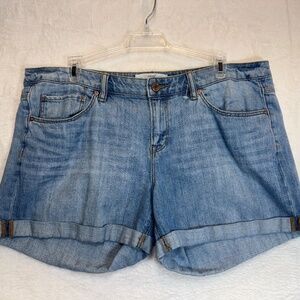 H&M LOGG Jean Shorts Womens Size 32 Blue Denim Shortie Shorts Summer